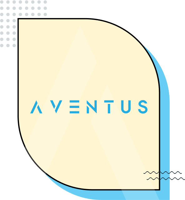 An 'Aventus drop' containing the Aventus logo